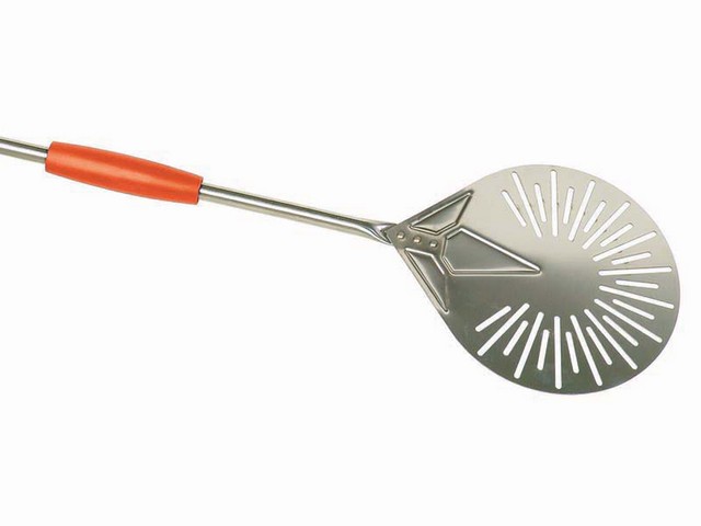 Palettino pizza tondo forato inox cm 26 COPI209PAF26