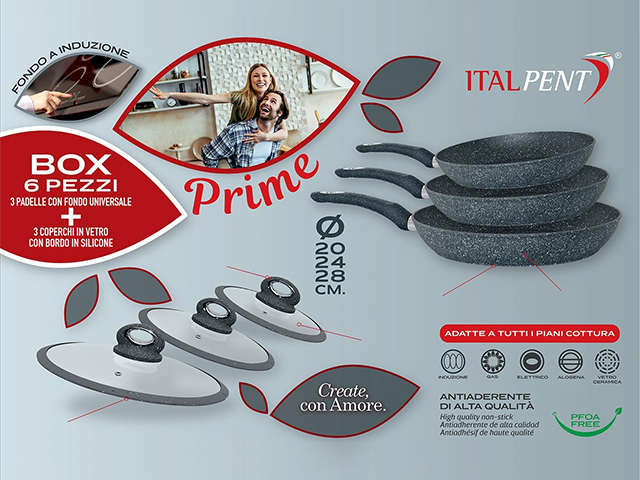 *TRIS PADELLE PRIME LINE 20/24/28+COP.C/SILICONE