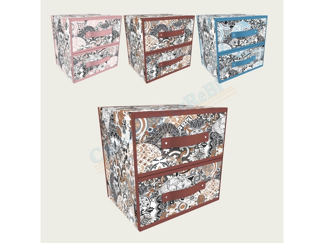 SCATOLE ORDINE 2 CASSETTI 30X30X24