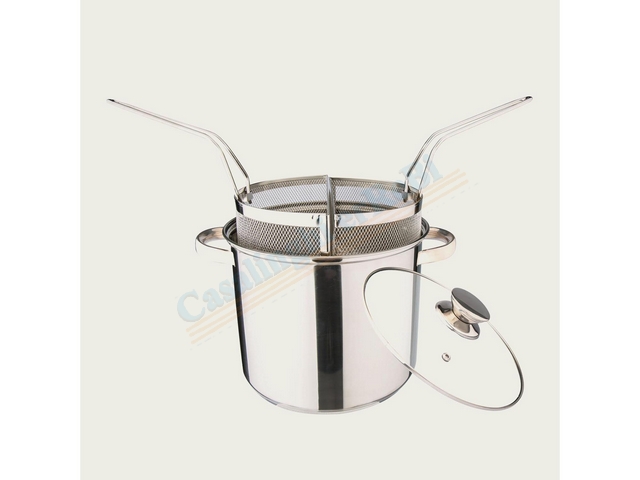 PENTOLA CON 2 CESTELLI CM20H18 INOX BIPASTA