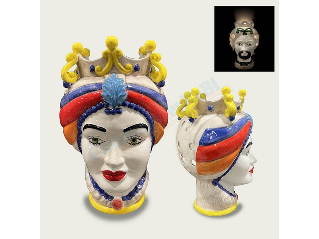 LAMPADA 24X24X36 TESTA MORO DONN