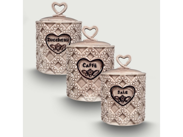 TRIS BARATTOLI CM.10XH15 TORTORA