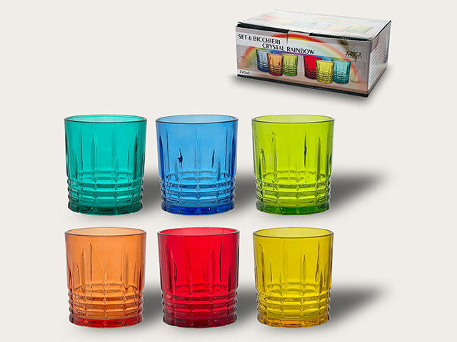 S/6 BICCHIERI COLORATI 58423