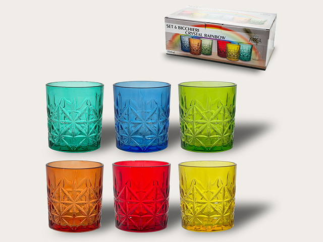 S/6 BICCHIERI COLORATI 58421