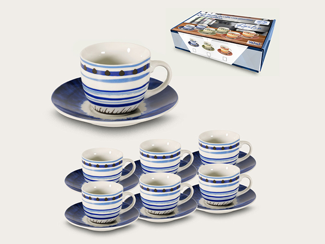 APULIA S/6 TAZZE CAFFE C/PIATTO70134