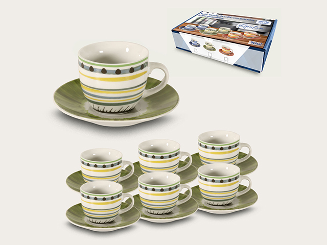 APULIA S/6 TAZZE CAFFE C/PIATTO70132