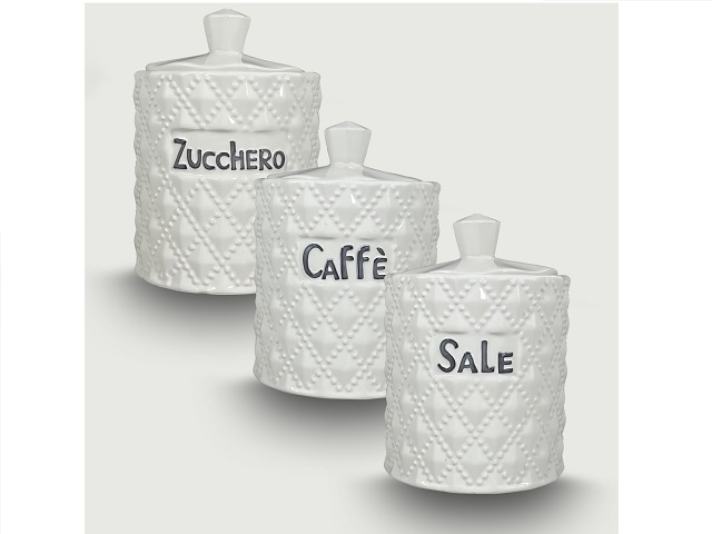 *TRIS BARATTOLI CM.10XH15 BIANCO70012