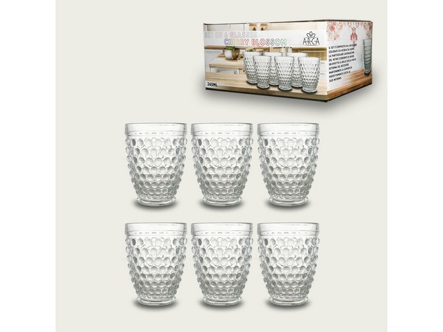 S/6 BICCH. C.BLOSSOM TRASPAR.27ML 58851