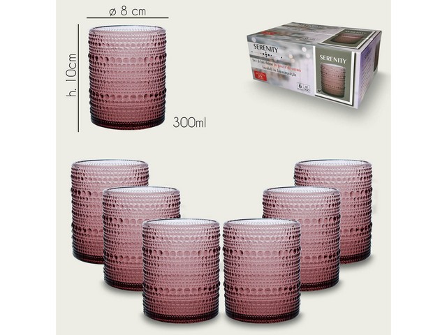 TUMBLER SERENITY C/6 300ML VIOLA 58817