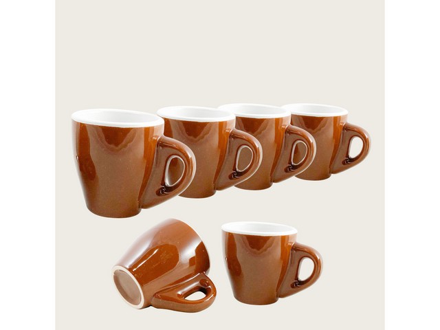 S/6 TAZZE CAFFE\' MARRONI 54673