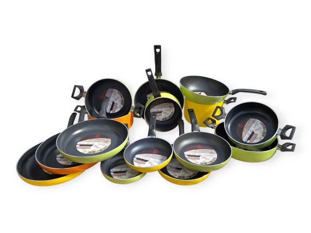 *PADELLAME COLORATO ASSORTITO 15PZ  INDUZIONE