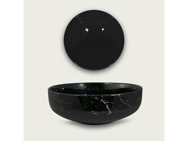 MARBLE BLACK BOWL CM24 H8 956253