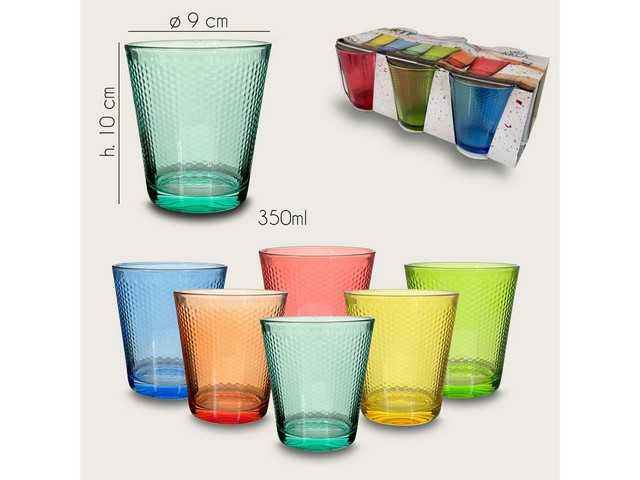 BICCHIERI S/6 COL.ASS. 956114