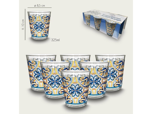 *VIETRI S/6 BICCHIERI 30CL 956223