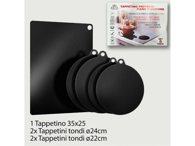 S/5 TAPPETINI PROTEGGI PIANI INDUZIONE 956356