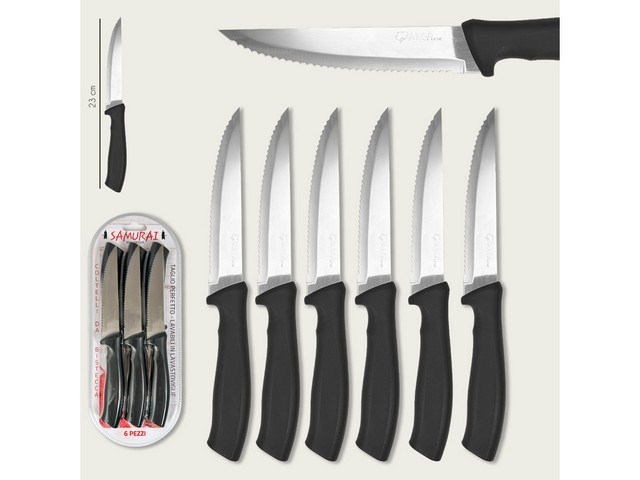 S/6 COLTELLI BISTECCA NERO 956328