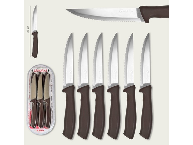 S/6 COLTELLI BISTECCA MARRONE 956329