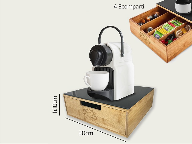 *PORTACIALDE/CAPSULE IN BAMBOO C/VET  30x30x10 1148