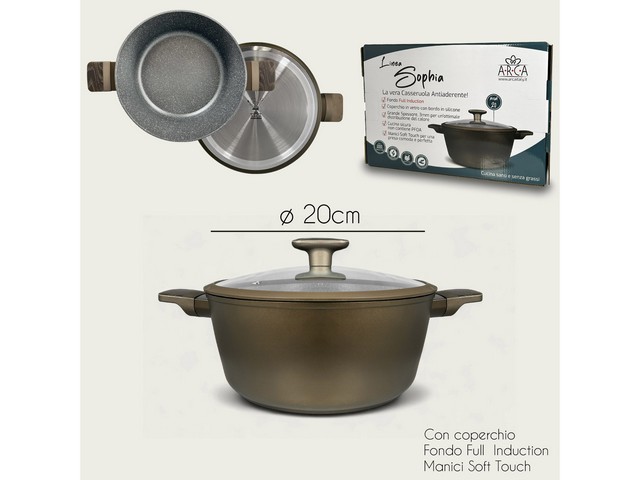 SOPHIA CASSERUOLA C/COP.20CM 1159