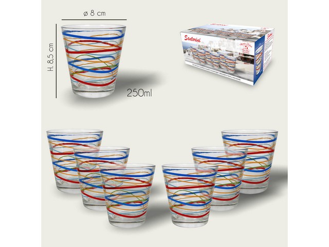 *BICCHIERI C/6 CL.25 RIGHE 956969