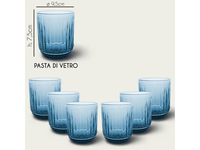S/6 BICCHIERI ROYAL BLU 1230