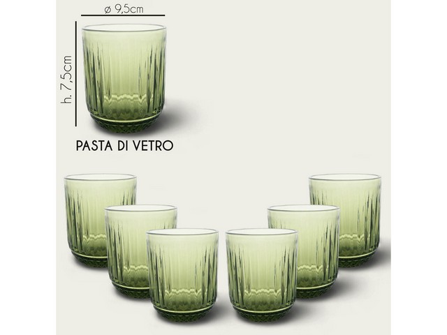 S/6 BICCHIERI ROYAL VERDE 1232