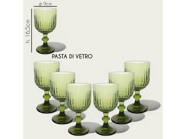 S/6 CALICI ROYAL VERDE 1228