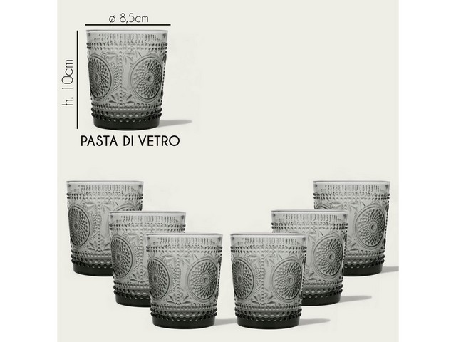 S/6 BICCHIERI MAJESTIC FUMO 1239