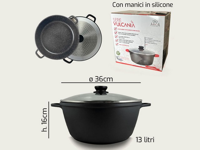 *VULCANIA CASSERUOLA CM.36 C/COPERCHIO 1278