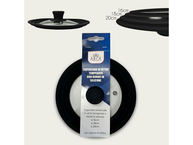 COPERCHIO VET/SILIC NERO 16/18/20CM 1165