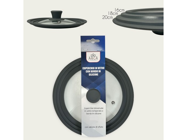COPERCHIO VET/SILIC GRIG 16/18/20CM 1166
