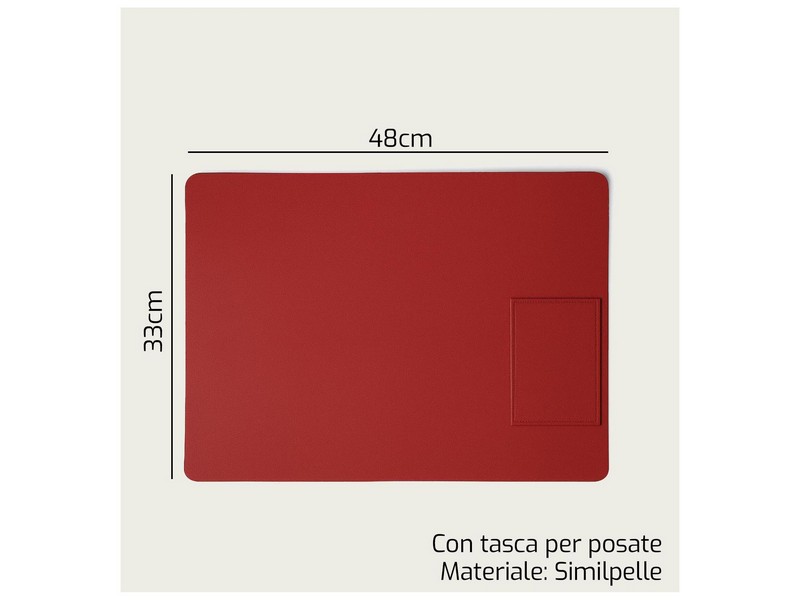 TOVAGLIETTA RETT.CM.33X48 C/TASCA BORDEAUX 1515