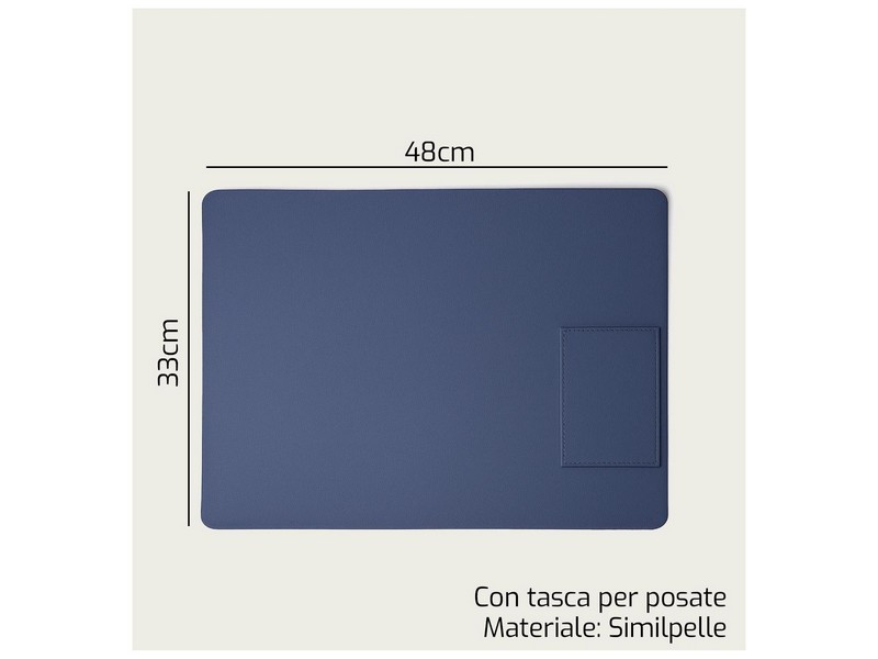 TOVAGLIETTA RETT.CM.33X48 C/TASCA BLUE 1516