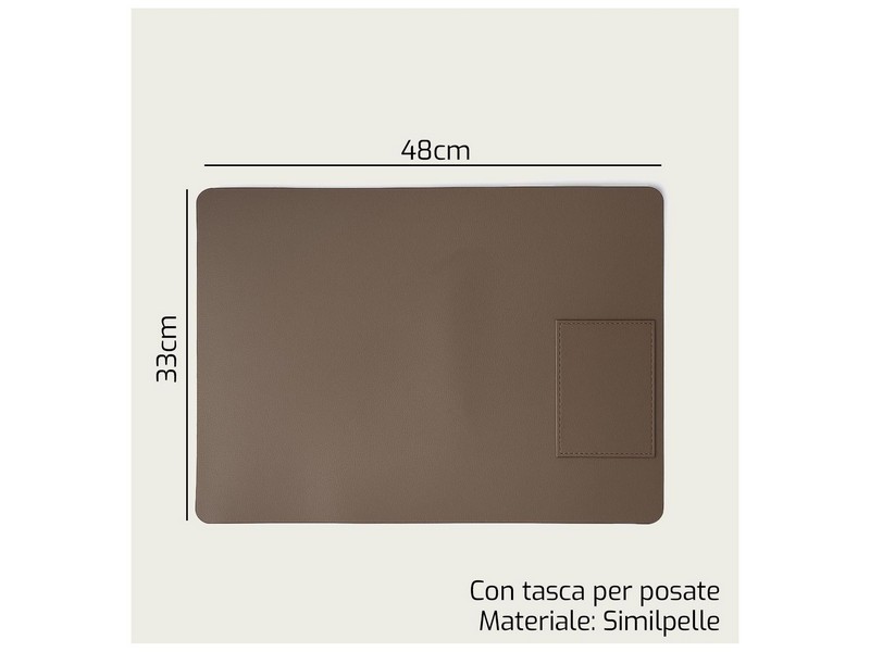 TOVAGLIETTA RETT.CM.33X48 C/TASCA TORTORA 1517