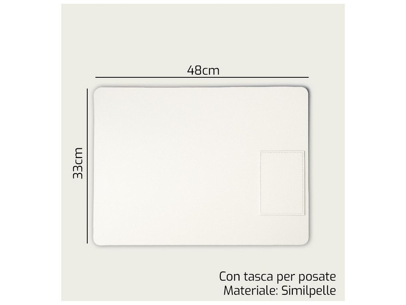 TOVAGLIETTA RETT.CM.33X48 C/TASCA AVORIO 1520