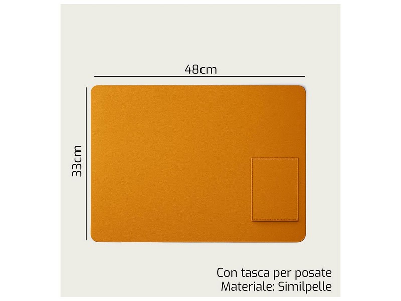TOVAGLIETTA RETT.CM.33X48 C/TASCA GIALLO 1521