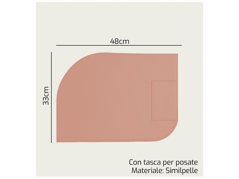 TOVAGLIETTA ONDA CM.33X48 C/TASCA ROSA 1529