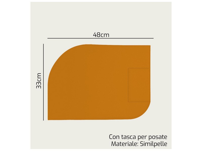 TOVAGLIETTA ONDA CM.33X48 C/TASCA GIALLO 1531