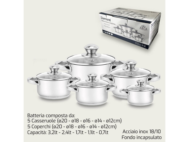 DIAMOND S/5 CASSERUOLE 2/M C/COP 1571