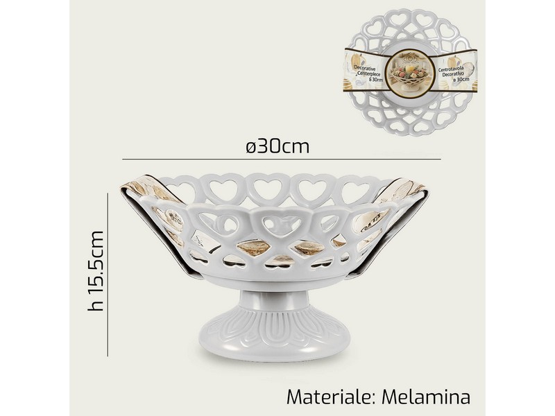 CENTROTAVOLA BIANCO 30CM 1807