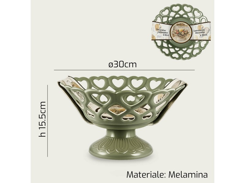 CENTROTAVOLA VERDE 30CM 1808