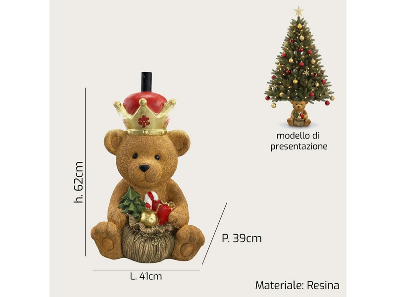 *BASE ALBERO NATALIZIO CM.62H 1738   RESINA