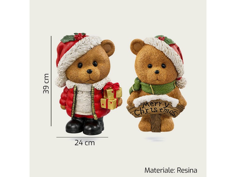 *ORSO RESINA CM.24XH39 1729 SOGGETTI ASSORTITI