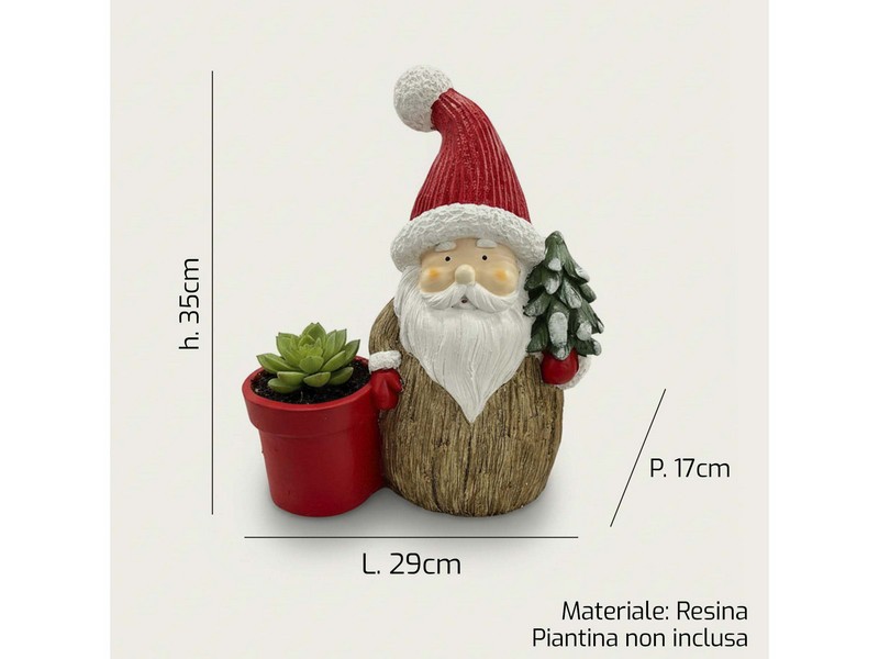 *BABBO NATALE RESINA VASO CM.36H1732