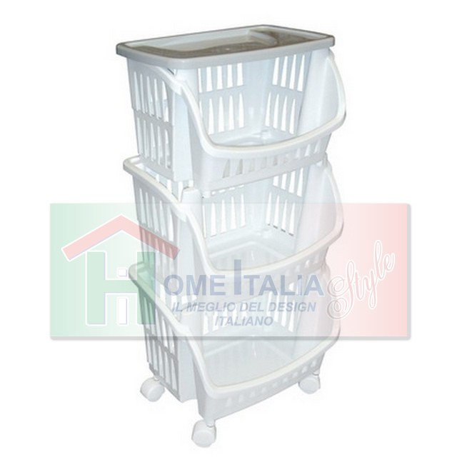 *CARRELLO TIDY 3 CESTE CM.39,5X30X77H 10135