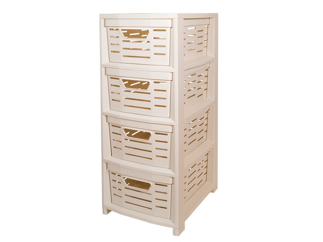 CARRELLO MULTIUSO UNIKO BIANCO 4 CESTE CM.36,5X28,5X6,75