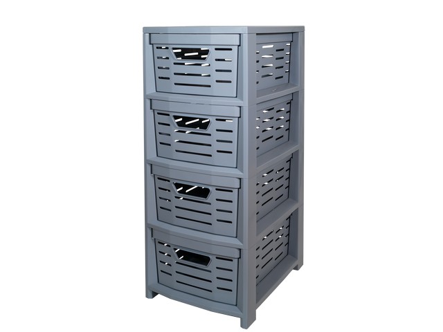 CARRELLO MULTIUSO UNIKO GRIGIO 4 CESTE CM.36,5X28,5X6,75