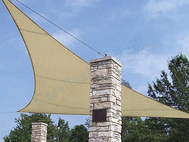 TELO OMBREGGIANTE TRIANGOLARE 3,6X3,6X3,6 VELA ECRU