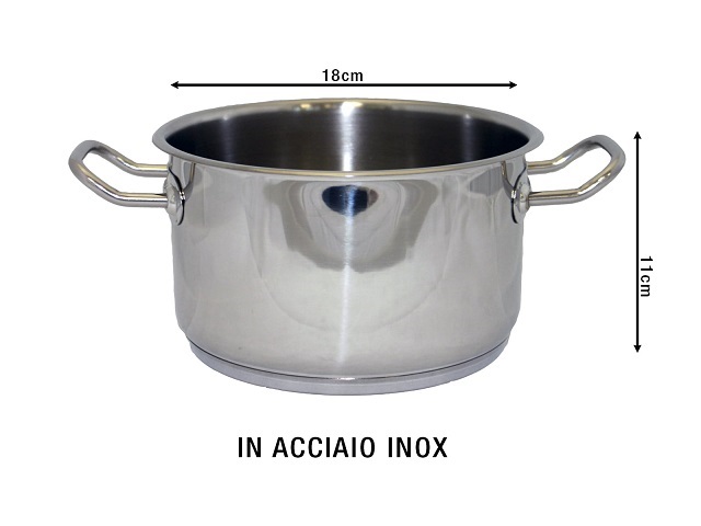 VERONICA CASSERUOLA CM.18 INOX 1292