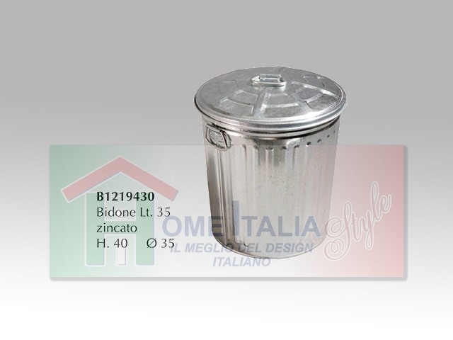*BIDONE ZINCO LT.35 ART.211/18
